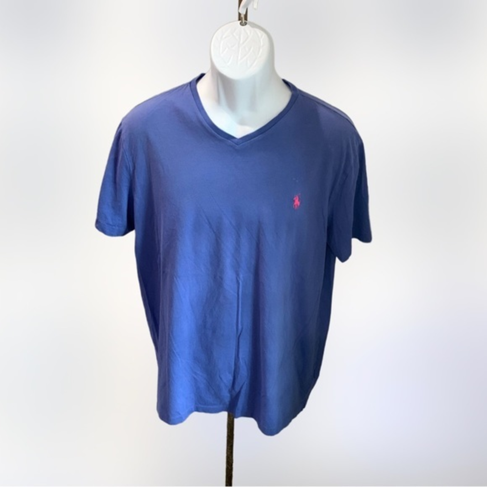 Polo Ralph Lauren Men's T-Shirt Size large Blue v neck